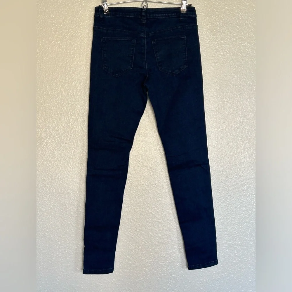 New Venus Lace Sequins Detailing Blue Jeans Size 4 - Picture 3 of 9